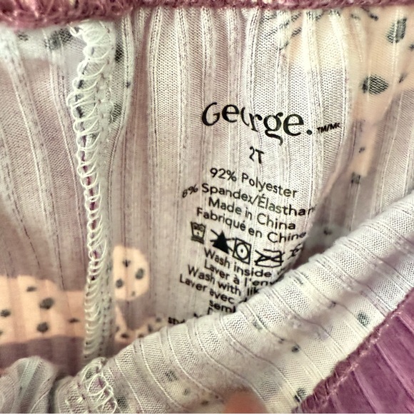 Ribbed Purple Cat Matching Set 2T - Picture 7 of 7